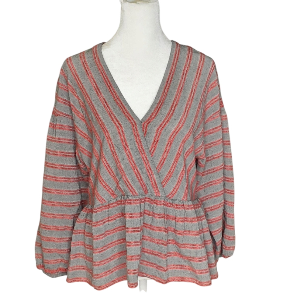 Madewell Striped V-Neck  Top